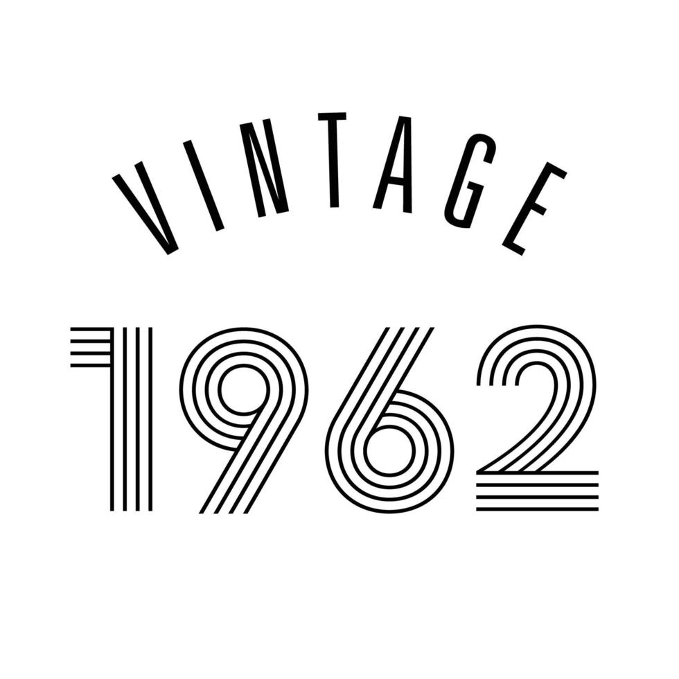 1962 vintage retro t shirt design vector