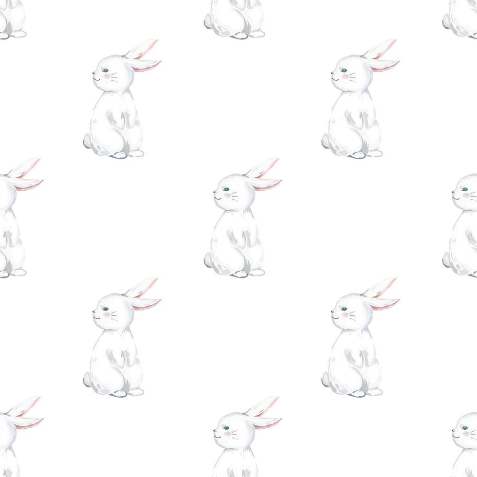 Happy Easter seamless pattern background. Vector illustration.