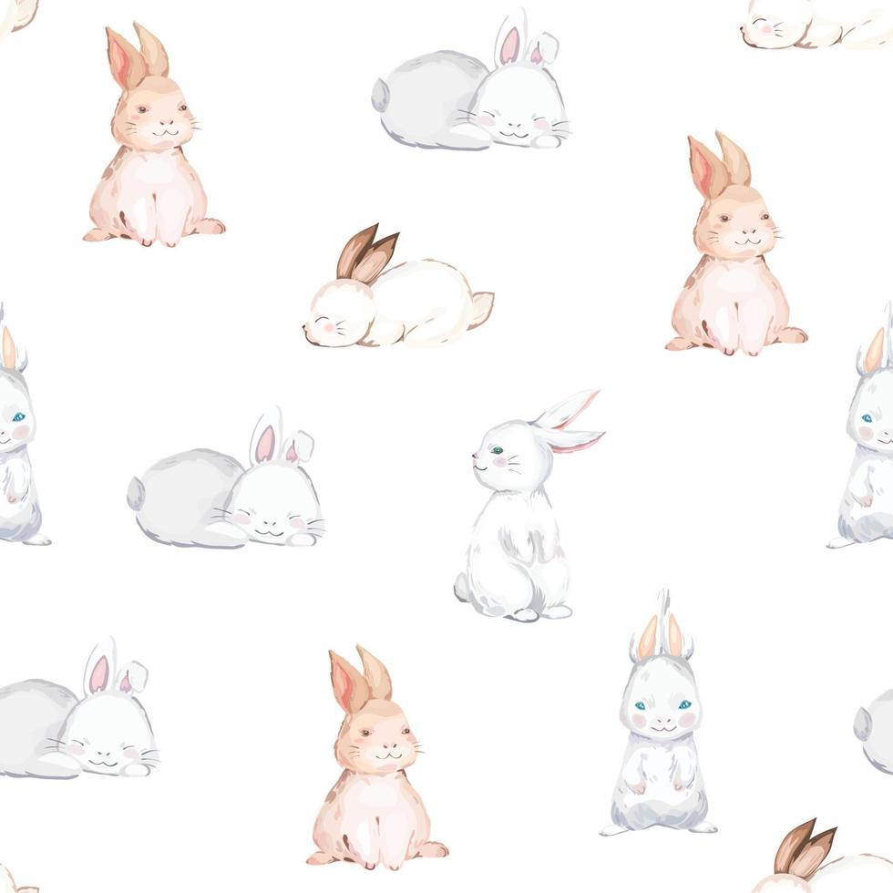 Happy Easter seamless pattern background. Vector illustration.