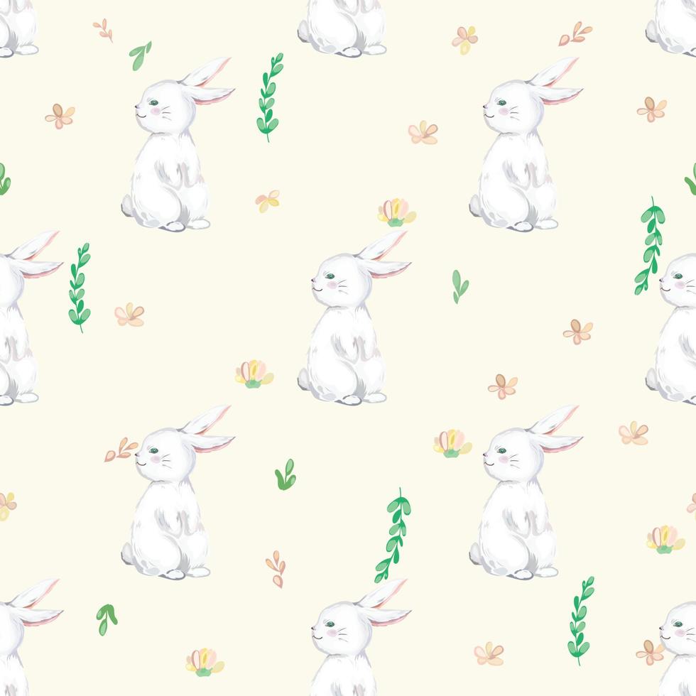 Happy Easter seamless pattern background. Vector illustration.