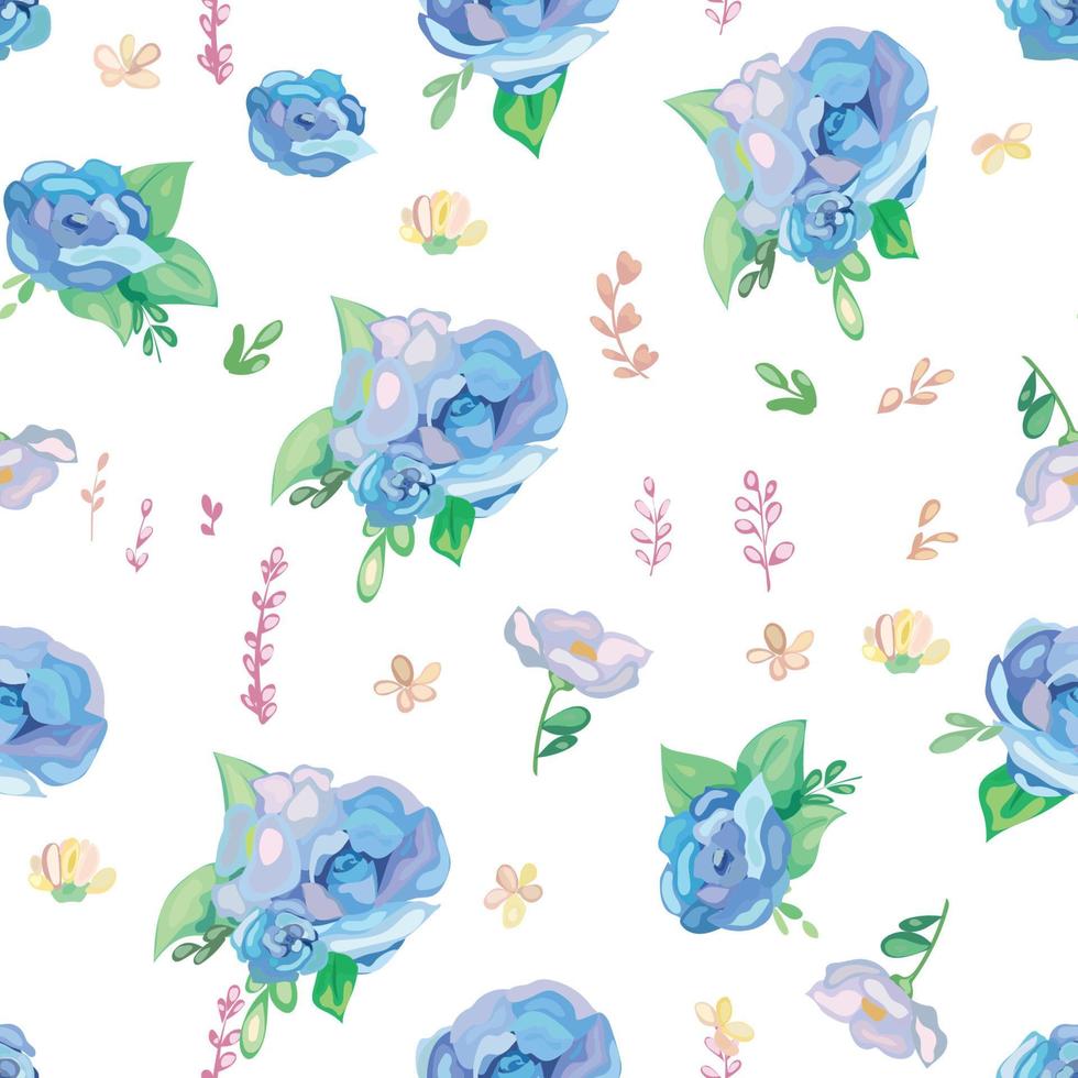 Beautiful seamless flower pattern background. Vector illustration.