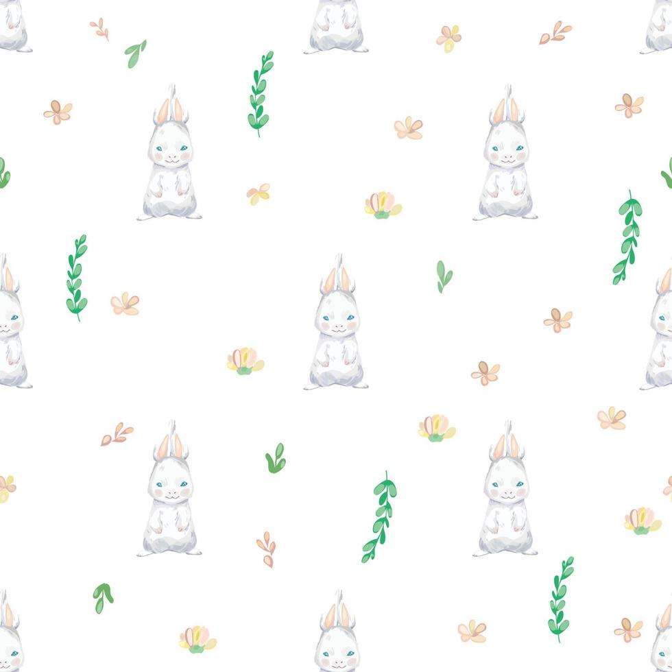 Happy Easter seamless pattern background. Vector illustration.