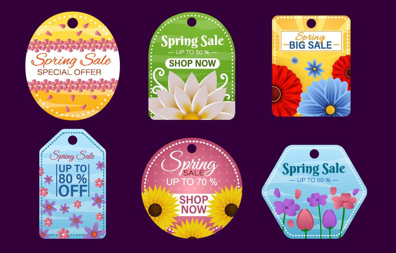 Spring Marketing Kit Label vector