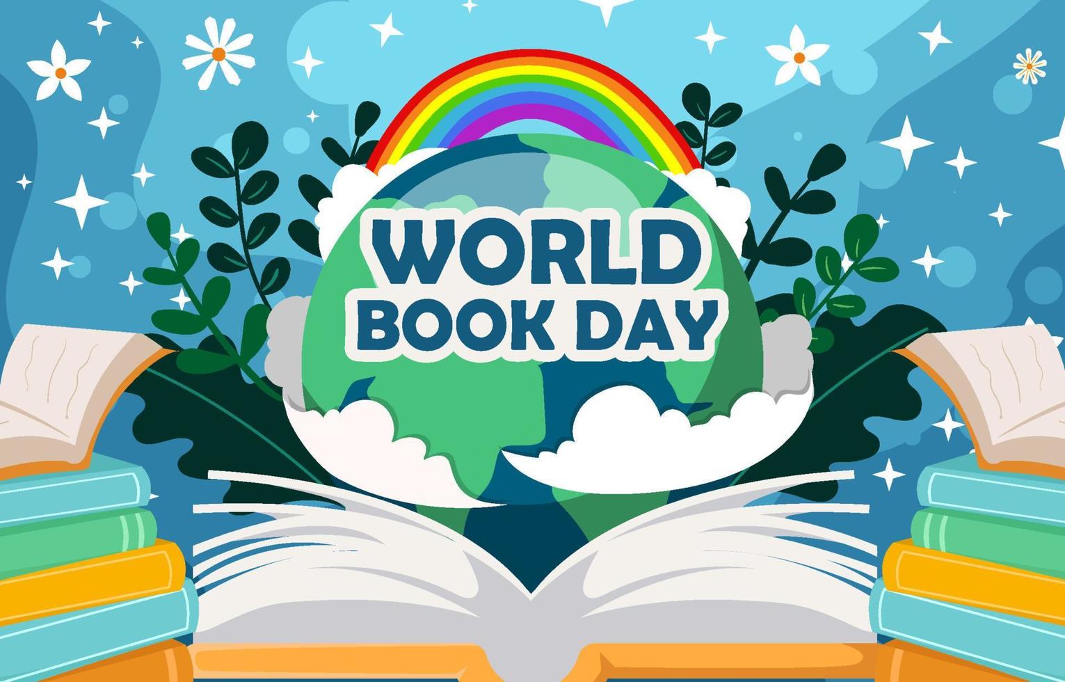 World Books Day Background vector