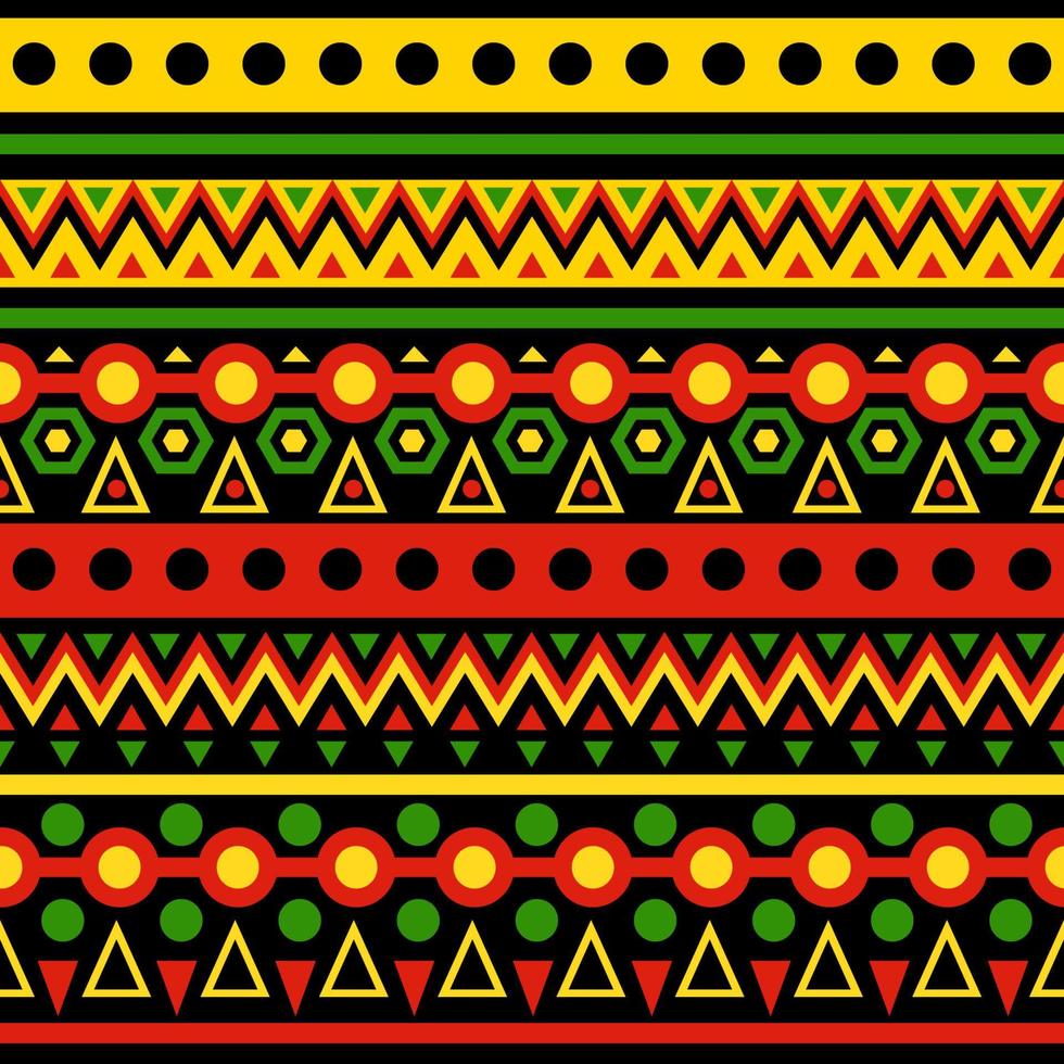 Seamless Pattern Pan African Color vector