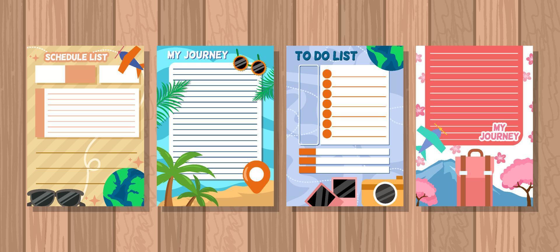 Journal Travel Template vector