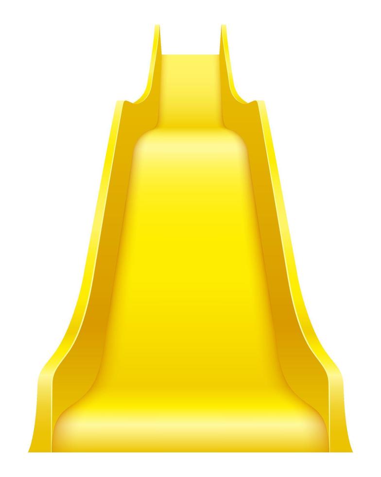 plastic water slide in the aqua park vector illustration isolated on white background