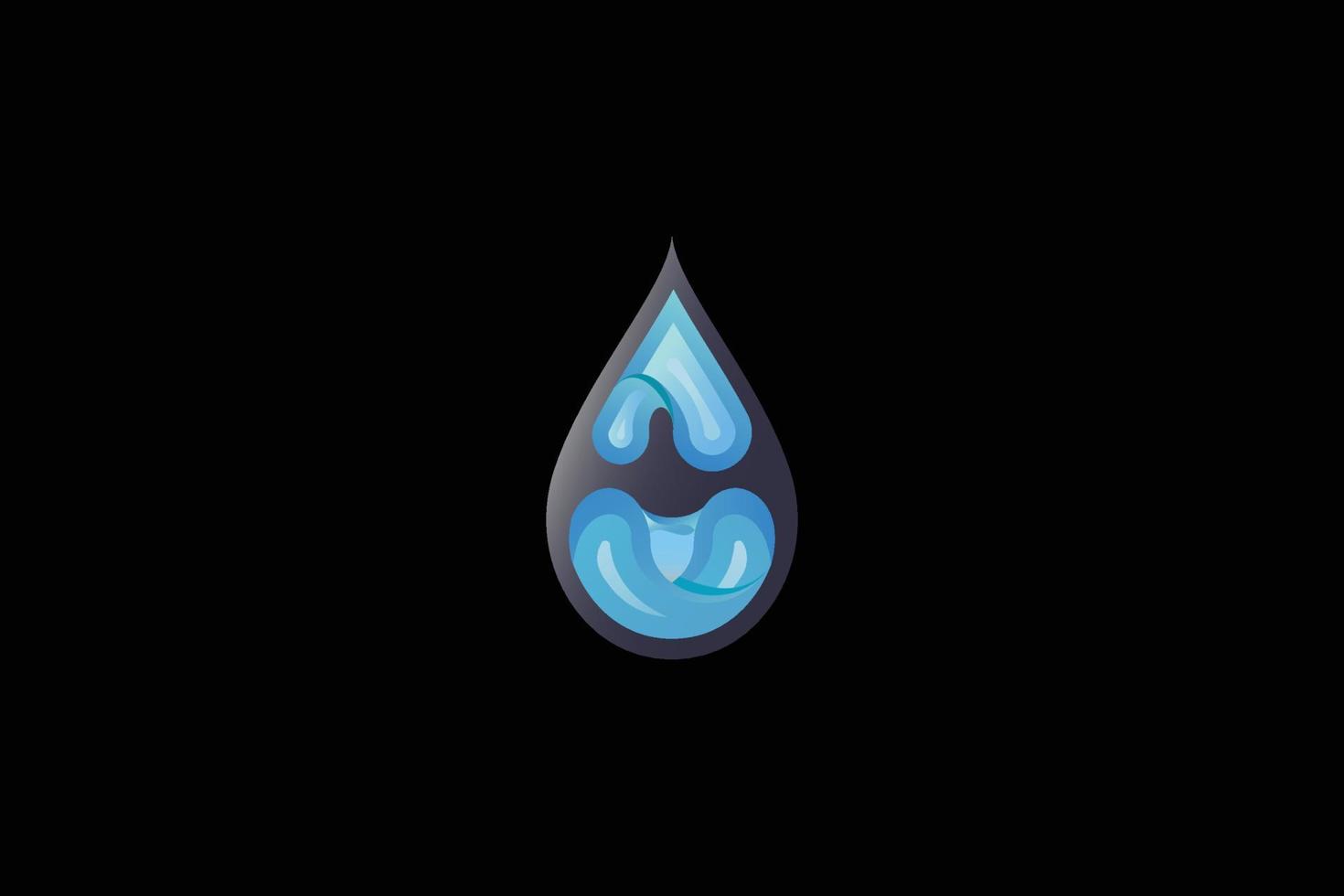 Water drop 3d illustration vector