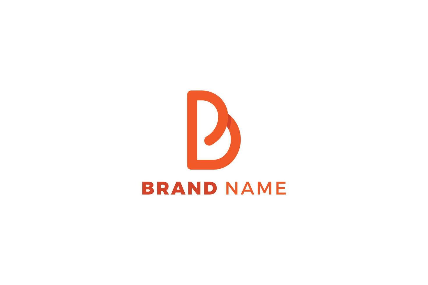 Letter B creative simple line art technological logo vector
