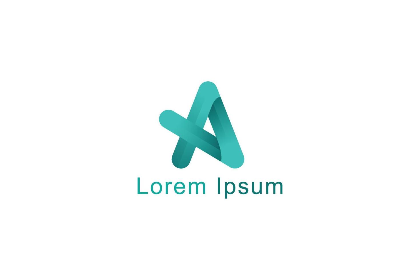 Letter A Triangle logo for business vector