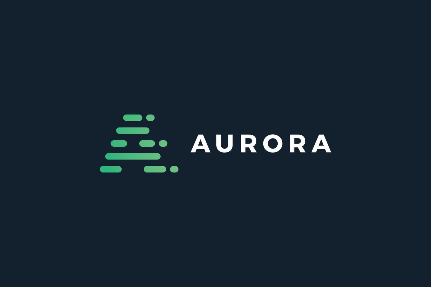 Letter A green minimal business logo design vector