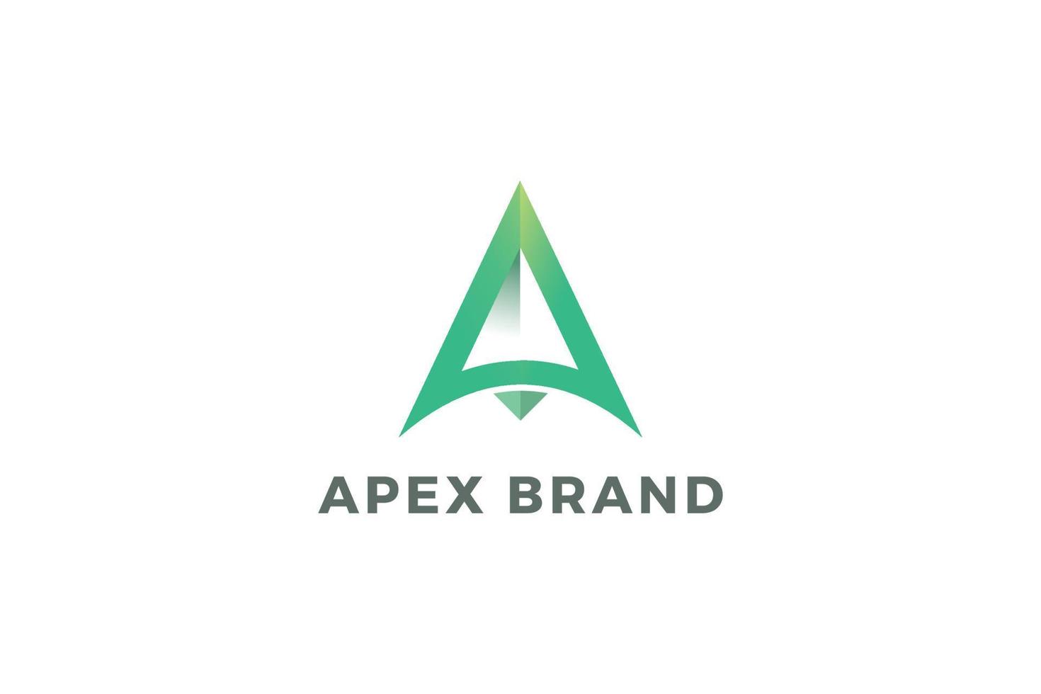 Letter A Triangle diamond business logo vector