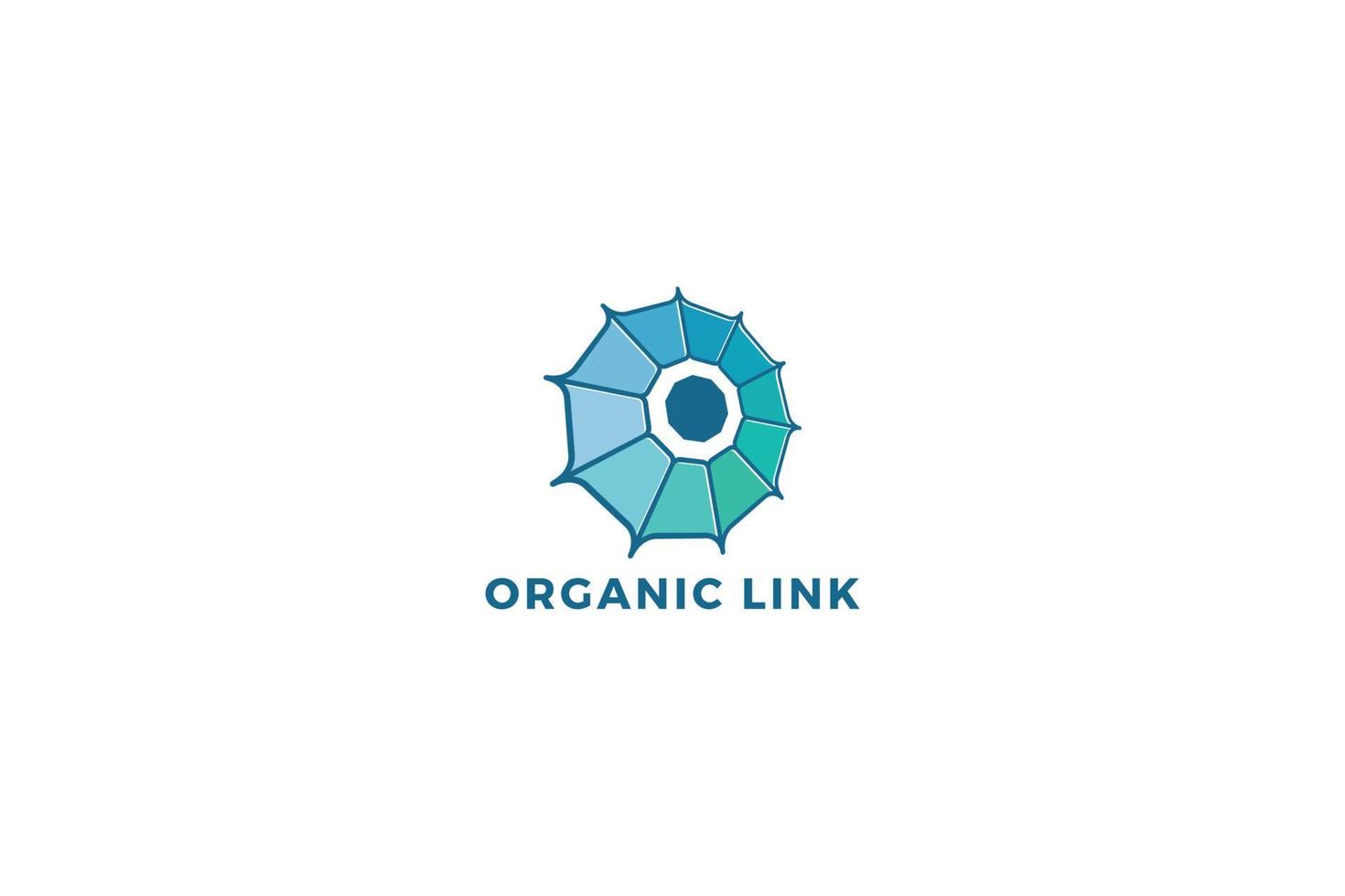 Letter o organic link business logo design vector
