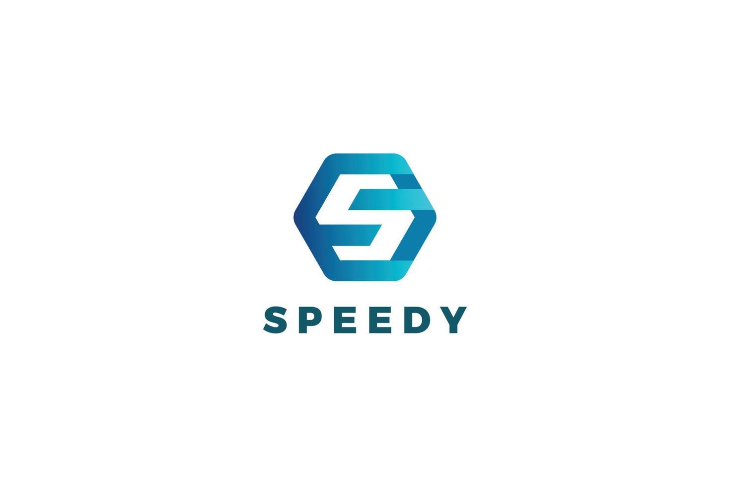 Letter S creative technological speed logo vector