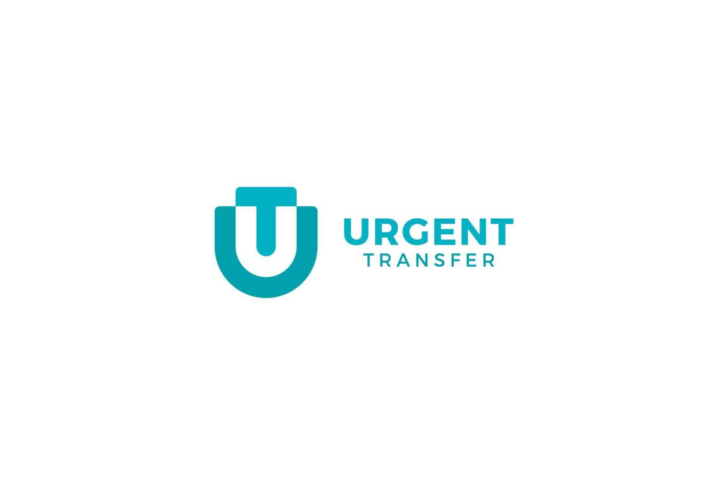 letter ut logo tecnológico simple y minimalista creativo vector