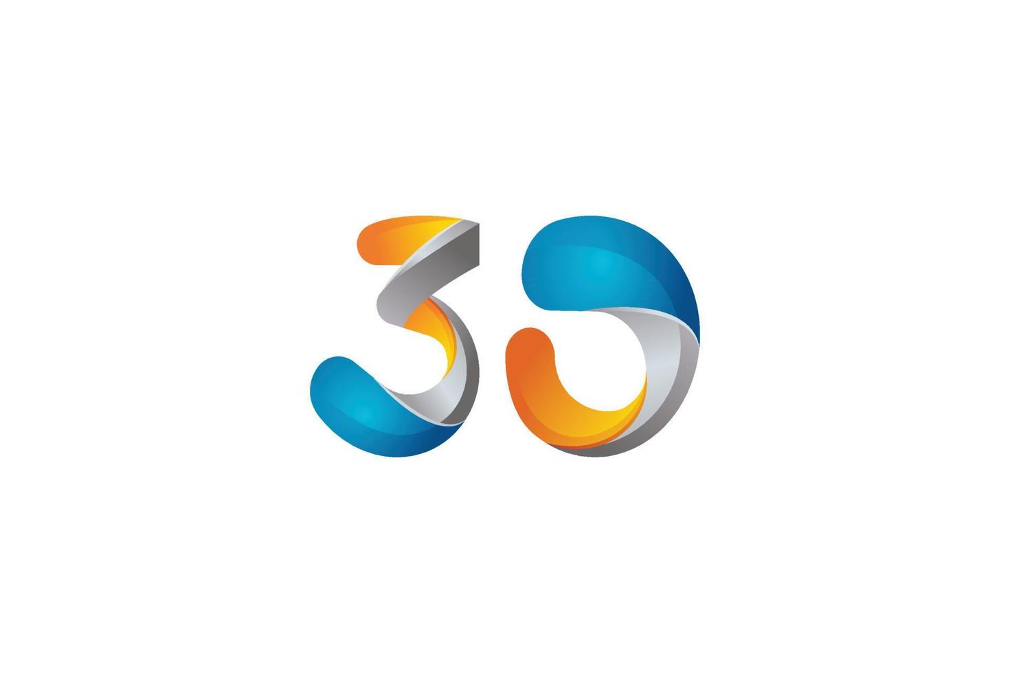 letra 3d logotipo tecnológico creativo tridimensional vector