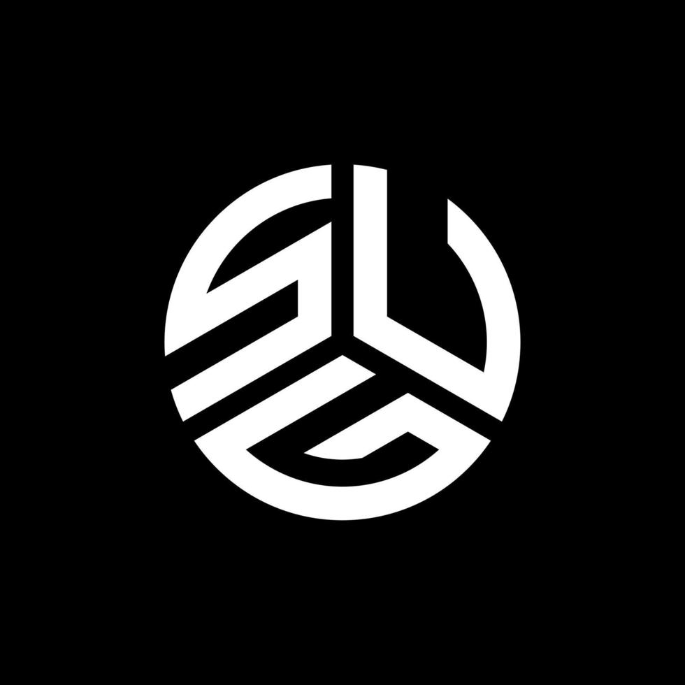 SUG letter logo design on black background. SUG creative initials letter logo concept. SUG letter design. vector