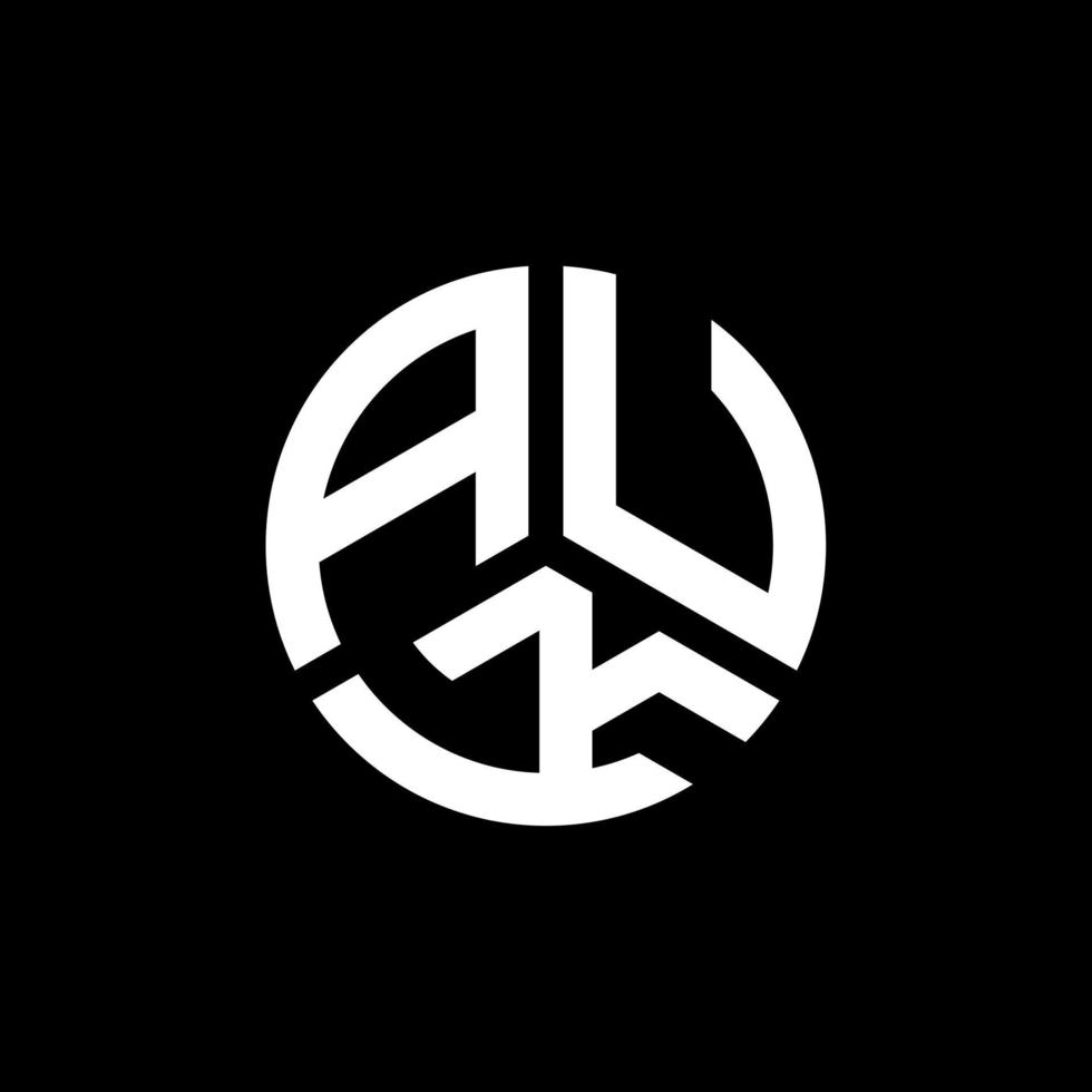 AUK letter logo design on white background. AUK creative initials letter logo concept. AUK letter design. vector