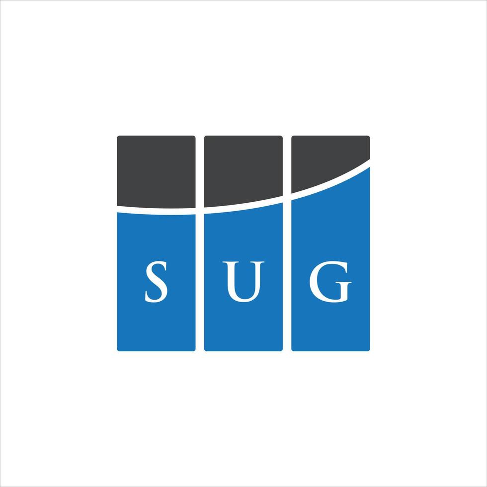 SUG letter logo design on white background. SUG creative initials letter logo concept. SUG letter design. vector