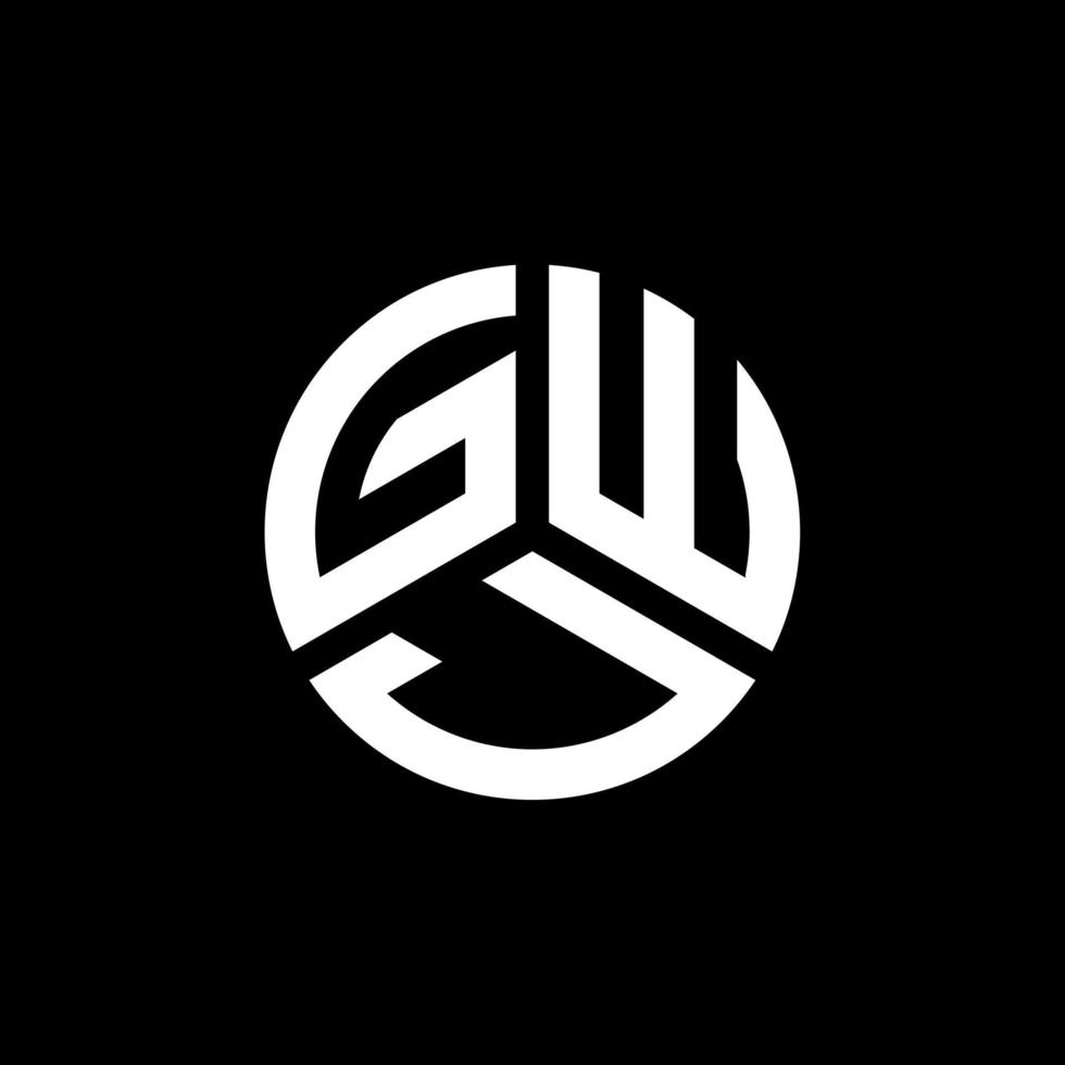 concepto de logotipo de letra de iniciales creativas gwj. gwj letter design.gwj letter logo design sobre fondo blanco. concepto de logotipo de letra de iniciales creativas gwj. diseño de letras gwj. vector