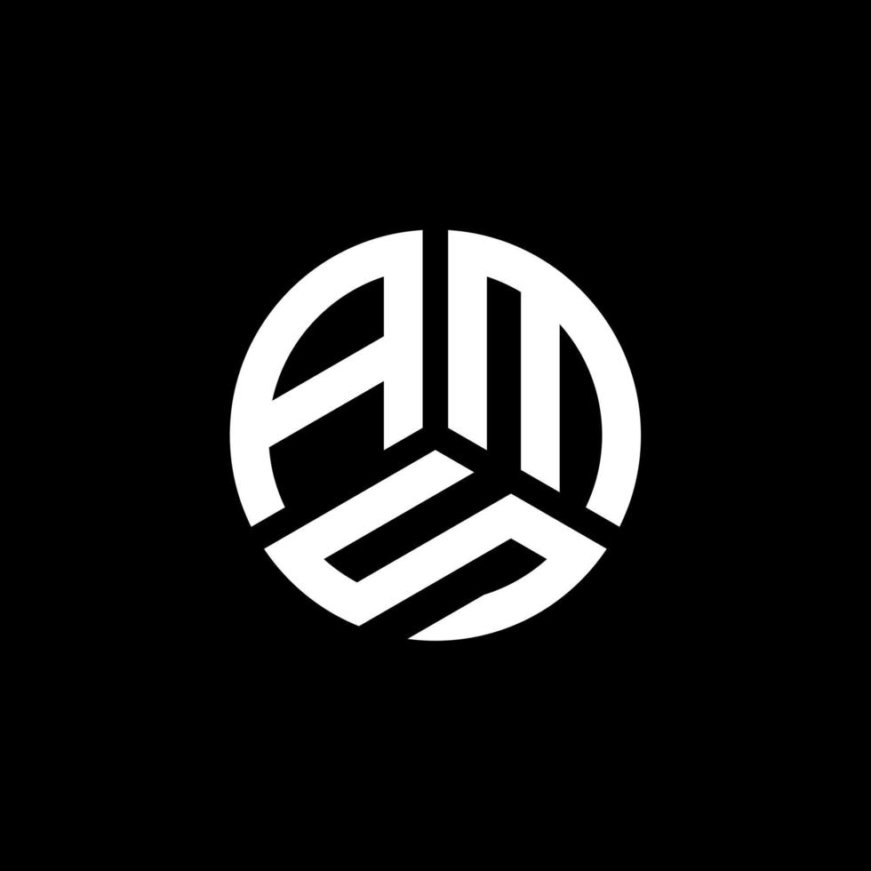 diseño de logotipo de letra ams sobre fondo blanco. concepto de logotipo de letra de iniciales creativas ams. diseño de letras ams. vector