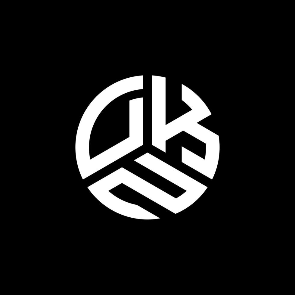 diseño de logotipo de letra dkn sobre fondo blanco. concepto de logotipo de letra de iniciales creativas dkn. diseño de letras dkn. vector