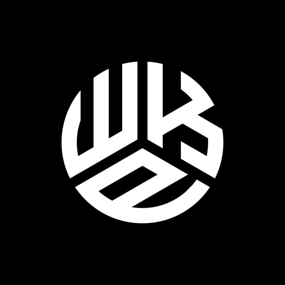 diseño de logotipo de letra wkp sobre fondo negro. concepto de logotipo de letra inicial creativa wkp. diseño de carta wkp. vector