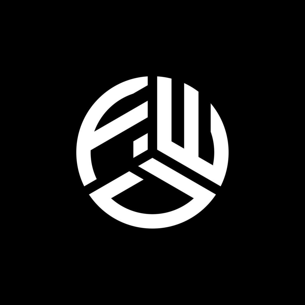 FWD letter logo design on white background. FWD creative initials letter logo concept. FWD letter design. vector