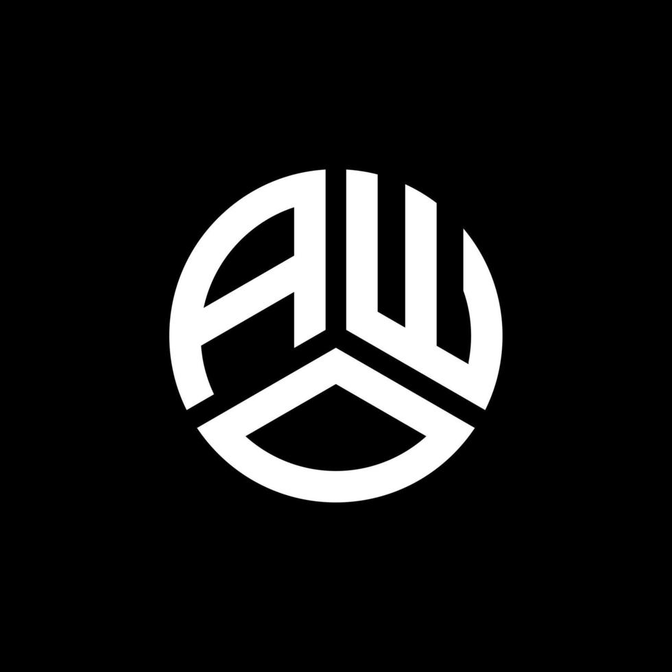 diseño de logotipo de letra awo sobre fondo blanco. concepto de logotipo de letra de iniciales creativas awo. diseño de letras awo. vector