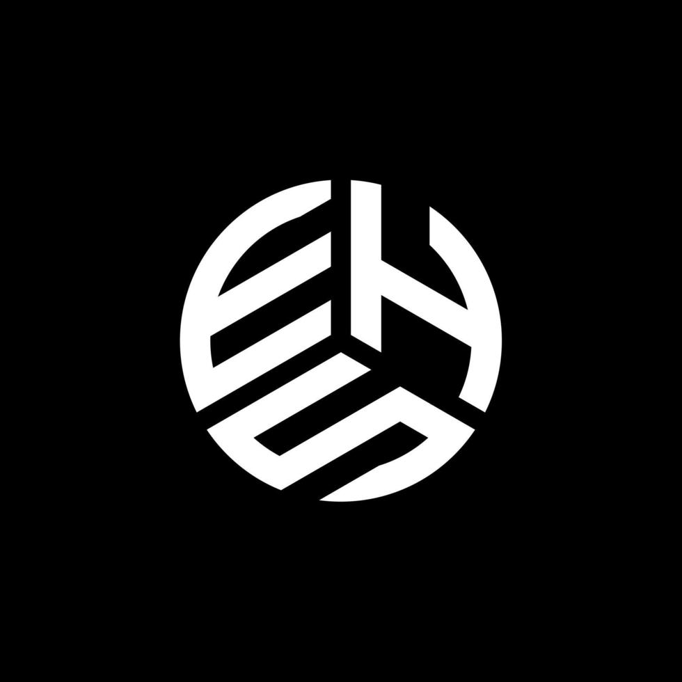EHS letter logo design on white background. EHS creative initials letter logo concept. EHS letter design. vector