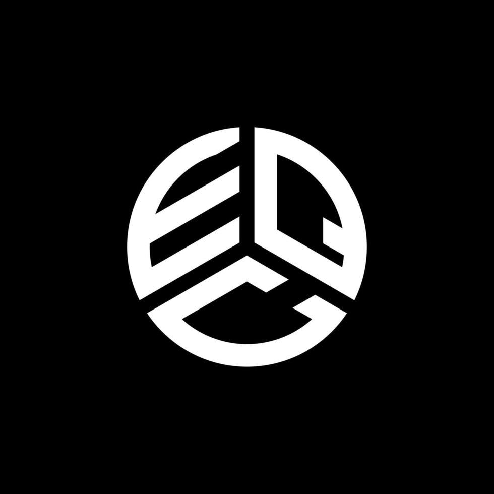 diseño de logotipo de letra eqc sobre fondo blanco. concepto de logotipo de letra inicial creativa eqc. diseño de letras eqc. vector
