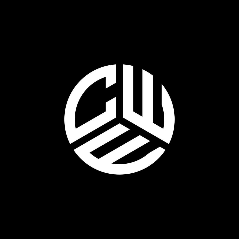 CWE letter logo design on white background. CWE creative initials