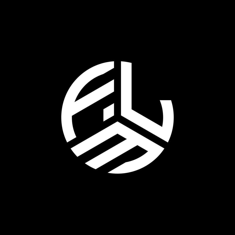 FLM letter logo design on white background. FLM creative initials letter logo concept. FLM letter design. vector