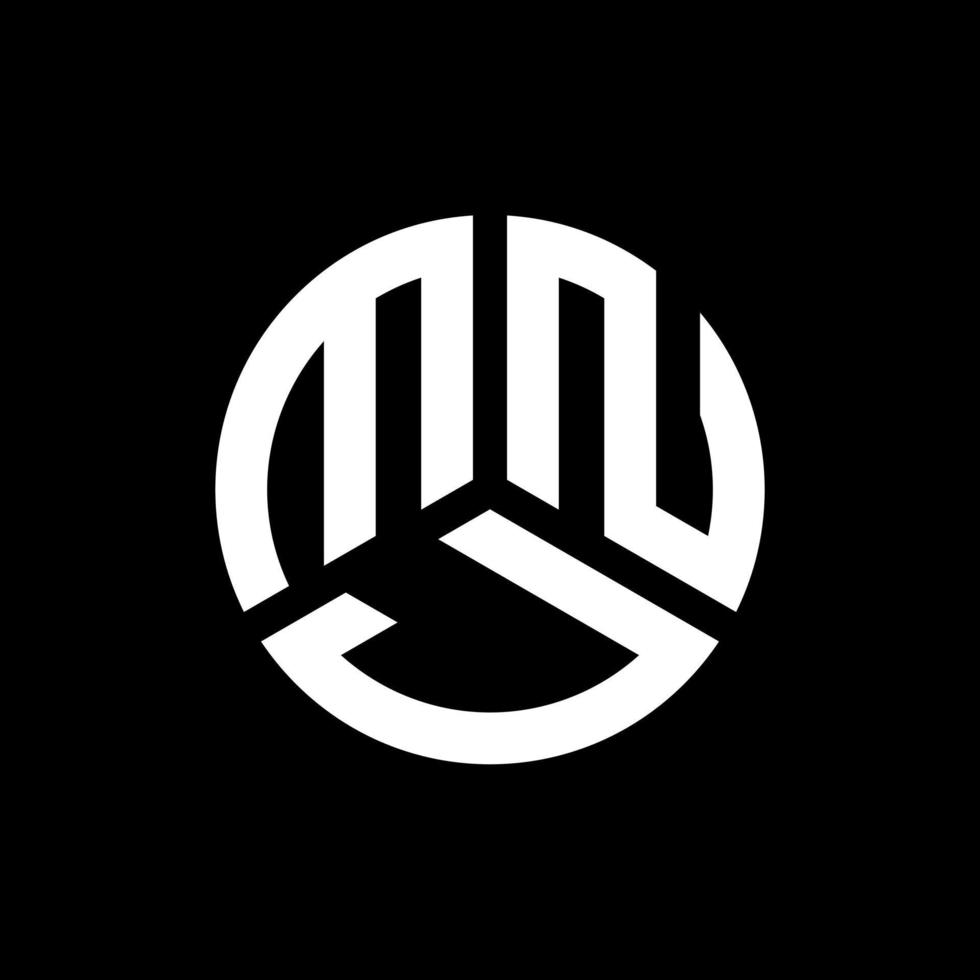 MNJ letter logo design on black background. MNJ creative initials letter logo concept. MNJ letter design. vector