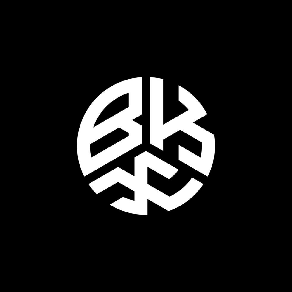 BKX letter logo design on white background. BKX creative initials letter logo concept. BKX letter design. vector
