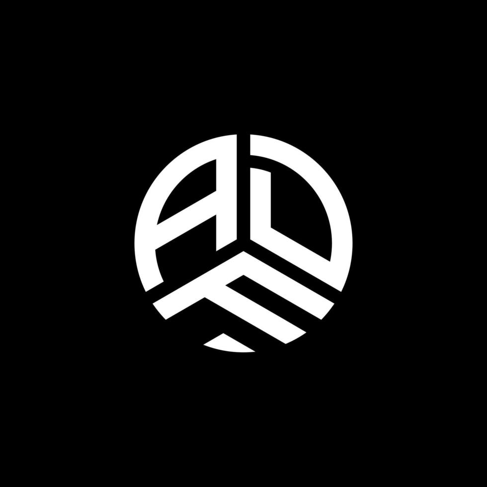 diseño de logotipo de letra adf sobre fondo blanco. concepto de logotipo de letra de iniciales creativas adf. diseño de letra adf. vector