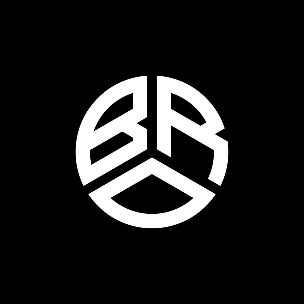 BRO letter logo design on white background. BRO creative initials letter logo concept. BRO letter design. vector
