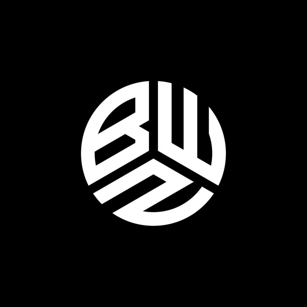 diseño de logotipo de letra bwz sobre fondo blanco. concepto de logotipo de letra de iniciales creativas bwz. diseño de letras bwz. vector