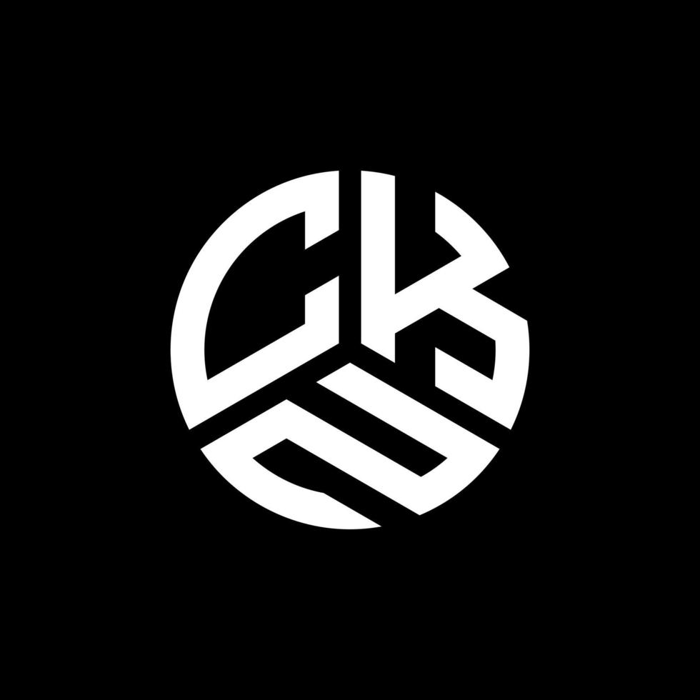 diseño de logotipo de letra ckn sobre fondo blanco. concepto de logotipo de letra de iniciales creativas ckn. diseño de letras ckn. vector