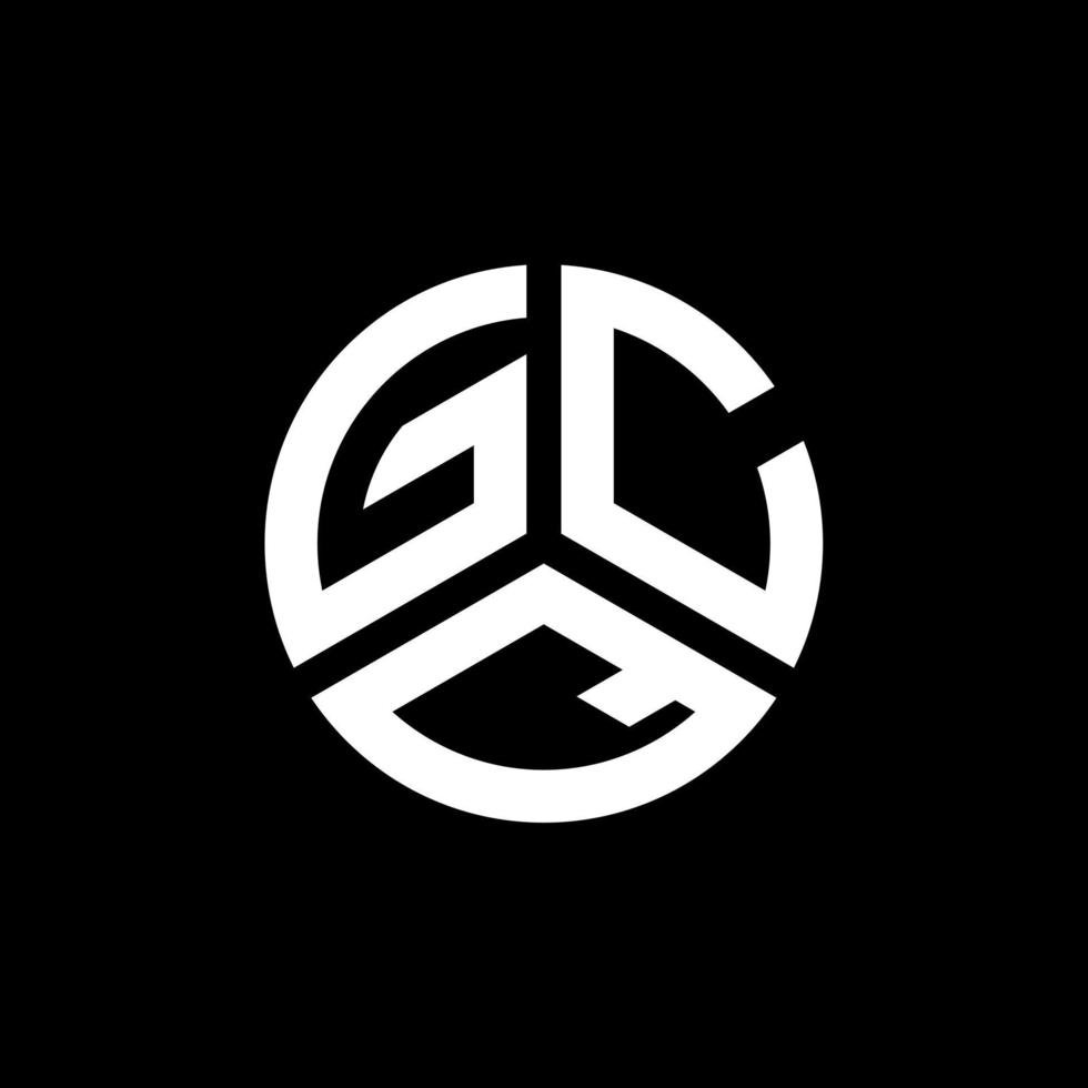 diseño de logotipo de letra gcq sobre fondo blanco. concepto de logotipo de letra de iniciales creativas gcq. diseño de letras gcq. vector