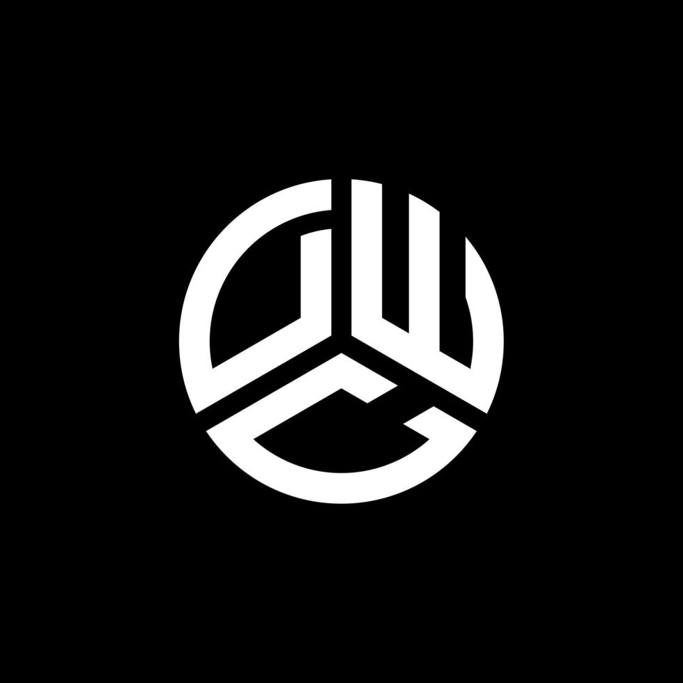 DWC letter logo design on white background. DWC creative initials letter logo concept. DWC letter design. vector