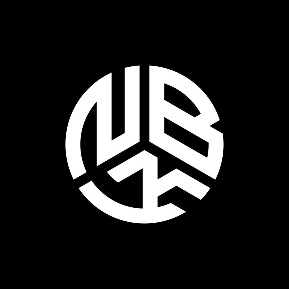 NBK letter logo design on black background. NBK creative initials letter logo concept. NBK letter design. vector