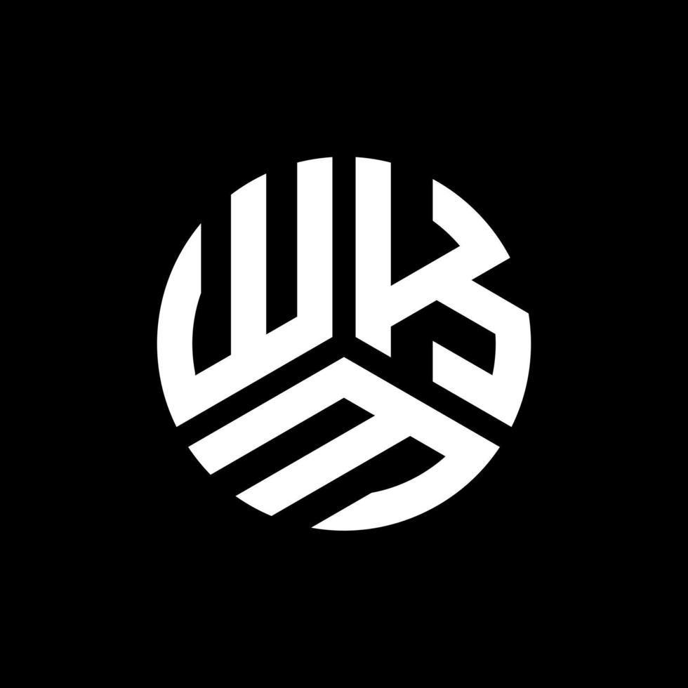WKM letter logo design on black background. WKM creative initials letter logo concept. WKM letter design. vector