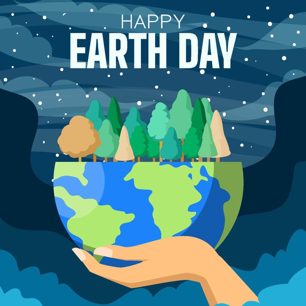 Happy World Earth Day Concept vector