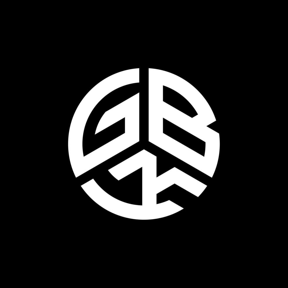 GBK letter logo design on white background. GBK creative initials letter logo concept. GBK letter design. vector