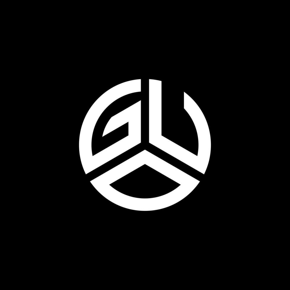 GUO letter logo design on white background. GUO creative initials letter logo concept. GUO letter design. vector