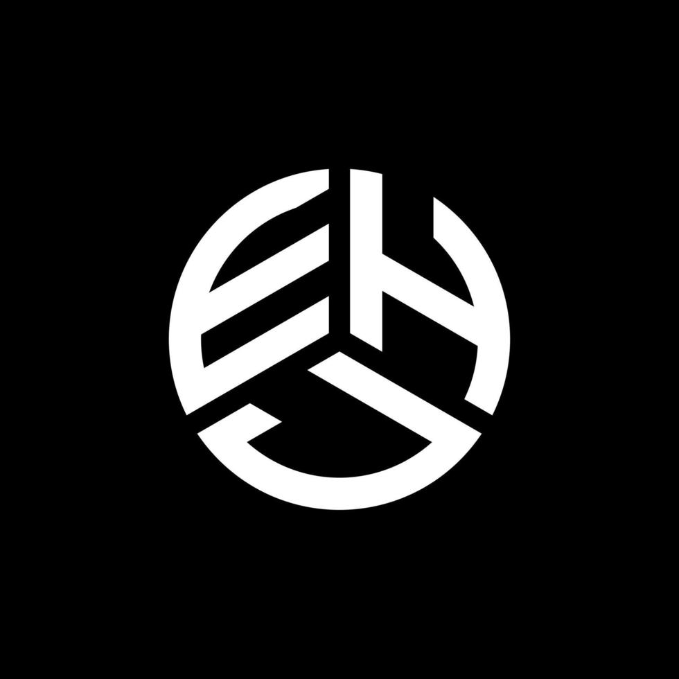 diseño del logotipo de la letra ehj sobre fondo blanco. ehj creative iniciales carta logo concepto. diseño de letra ehj. vector