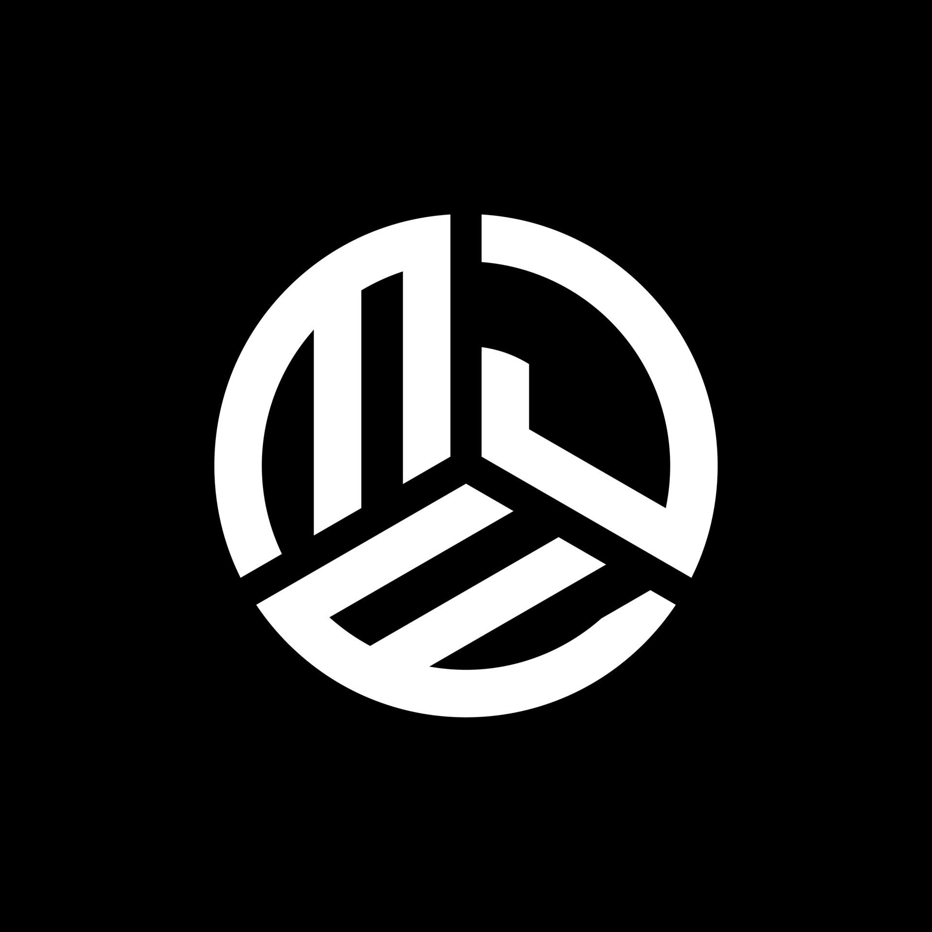 MJE letter logo design on black background. MJE creative initials ...