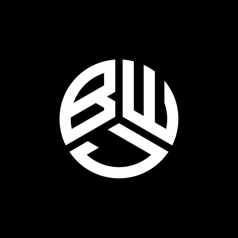 diseño de logotipo de letra bwj sobre fondo blanco. concepto de logotipo de letra de iniciales creativas bwj. diseño de letras bwj. vector