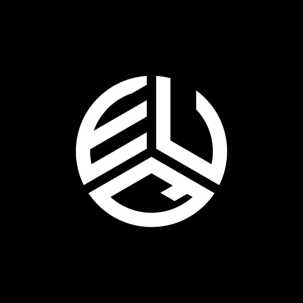 diseño del logotipo de la letra euq sobre fondo blanco. concepto de logotipo de letra de iniciales creativas euq. diseño de letras euq. vector